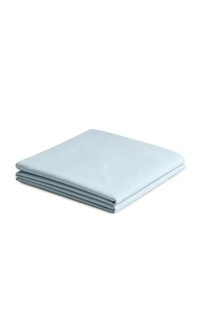 Nordic Knots Percale Flat Sheet In Blue