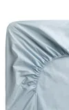 Nordic Knots - Percale Twin Fitted Sheet - Light Blue