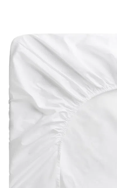 Nordic Knots - Sateen California King Fitted Sheet - White