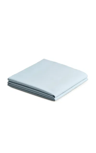 Nordic Knots Sateen Flat Sheet In Blue