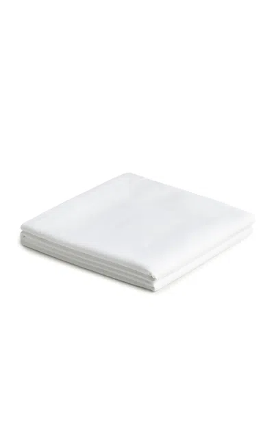 Nordic Knots Sateen Flat Sheet In White