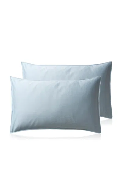 Nordic Knots Sateen Pillow Case (set Of 2) In Blue