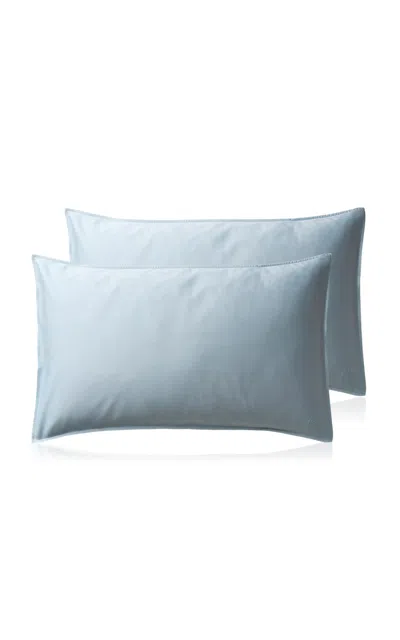 Nordic Knots Sateen Pillow Case (set Of 2) In Blue