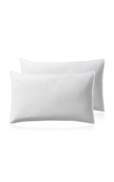 Nordic Knots Sateen Pillow Case (set Of 2) In White