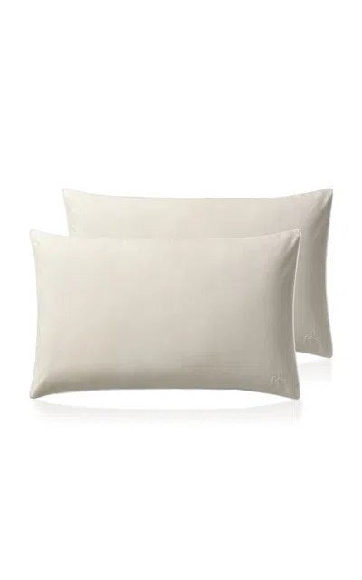 Nordic Knots - Set-of-two Twin Percale Pillowcases - Tan In Brown