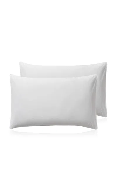 Nordic Knots - Set-of-two Twin Percale Pillowcases - White