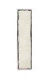 Nordic Knots Shaggy Runner By ; Shaggy Area Rug In Cream/black; Size 2.5' X 12' In Off-white