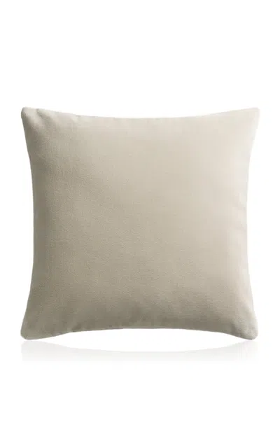 Nordic Knots Teddy Velvet Pillow Cover In Gray