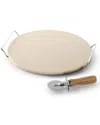 Nordic Ware 13in Pizza Stone Set In White