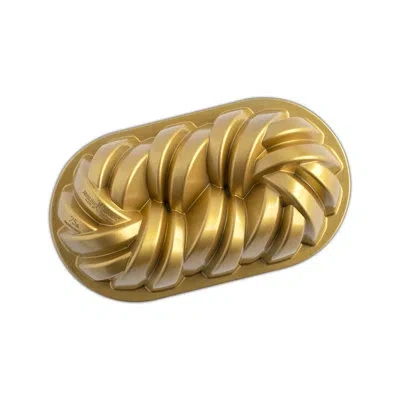 Nordic Ware 75th Anniversary Braided Loaf Pan In Gold