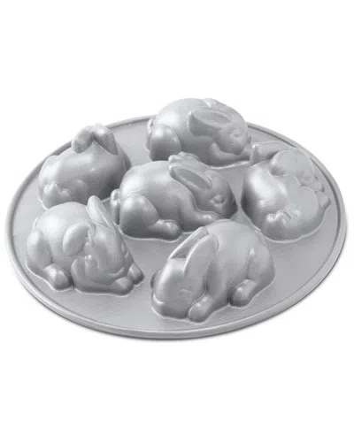 Nordic Ware Baby Bunny Cakes Pan In Silver