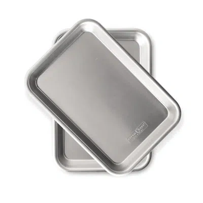 Nordic Ware Burger Serving 2 Piece Tray Set In Silver