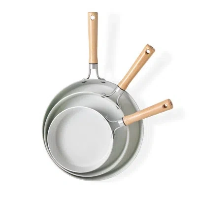 Nordic Ware Cardamom 3 Piece Nonstick Frying Pan Set In Green;cardamom