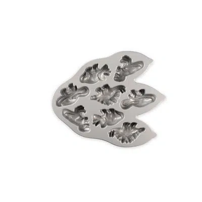 Nordic Ware Dinosaur Cakelet Pan In Silver