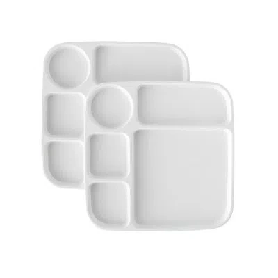 Nordic Ware Divided Meal Trays In White