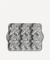 Nordic Ware Gingerbread Kids Cakelet Pan In Gray