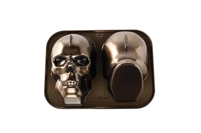 Nordic Ware Haunted Skull Pan In Brown