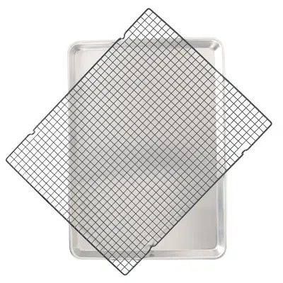 Nordic Ware Naturals 2 Piece Big Sheet With Grid In Silver