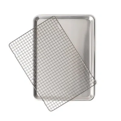 Nordic Ware Naturals 2 Piece Half Sheet With Grid In Silver