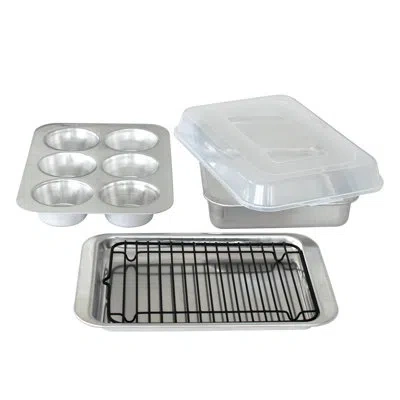 Nordic Ware Naturals® 5 Piece Grilling And Baking Set In Silver;black;clear
