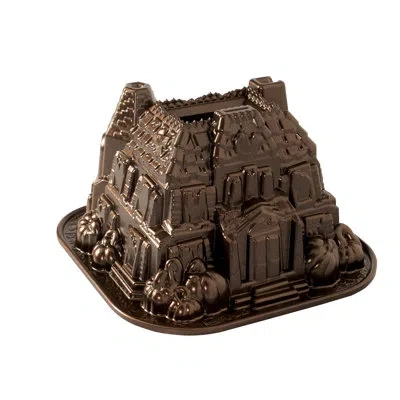 Nordic Ware Non-stick Novelty Haunted Manor Bundt Cake Pan In Bronze