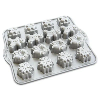 Nordic Ware Non-stick Novelty Holiday Teacakes In Silver