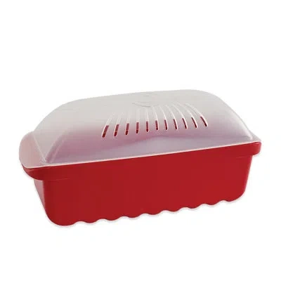 Nordic Ware Pasta Cooker Steamer Basket In White;red;clear