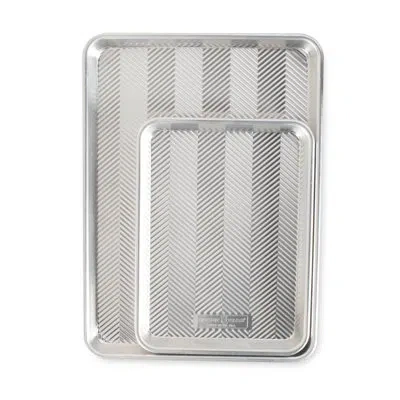 Nordic Ware Prism 2 Piece Half And Quarter Sheet Set In Silver