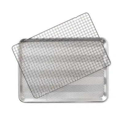 Nordic Ware Prism 2 Piece Half Sheet With Grid In Aluminum