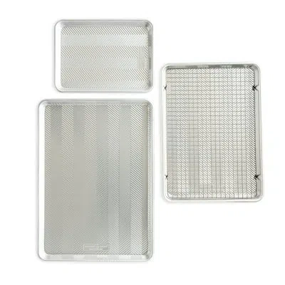 Nordic Ware Prism 4 Piece Baking Set In Silver