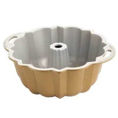 Nordic Ware Round Anniversary Bundt Cake Pan In Gold
