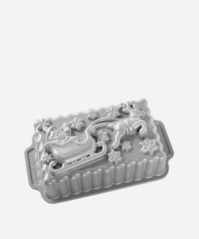 Nordic Ware Santa's Sleigh Loaf Pan In Gray