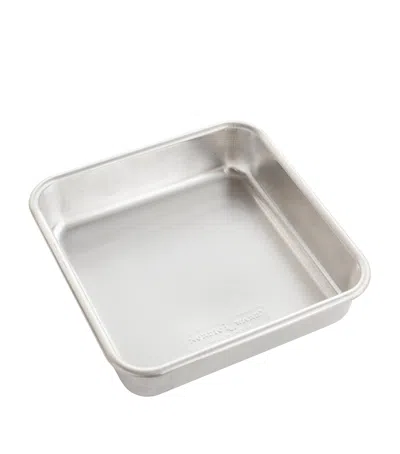 Nordic Ware Set Of 4 Aluminium Naturals Square Cake Tins In Silver