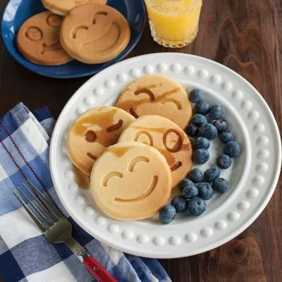 Nordic Ware Smiley Face Pancake Non-stick Griddle Pan In Black