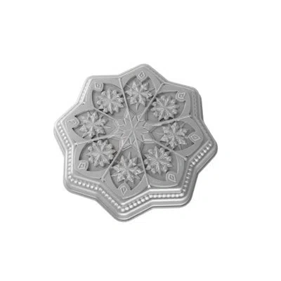 Nordic Ware Sweet Snowflakes Non-stick Shortbread Cake Pan In Gray