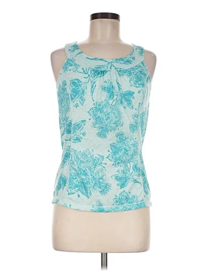 Pre-owned Nordictrack Tank Top Teal Halter Neckline Tops