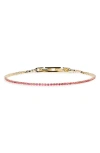 Nordstrom 1.5mm Cubic Zirconia Tennis Bracelet In Pink- Gold