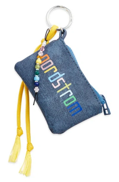 Nordstrom 125th Anniversary Bag Charm Pouch In Denim Dark Wash