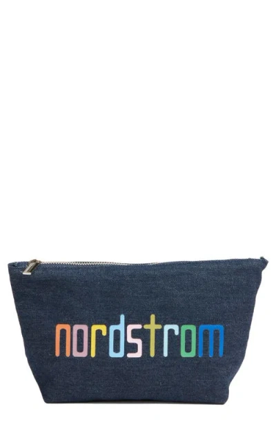 Nordstrom 125th Anniversary Cosmetics Bag In Blue