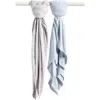 Nordstrom 2-pack Assorted Knit Swaddles In Blue
