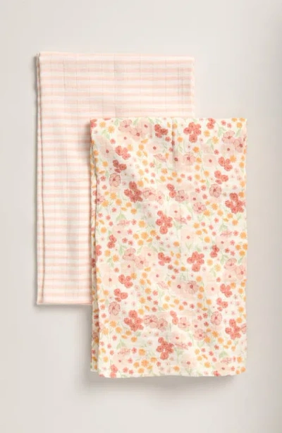 Nordstrom 2-pack Assorted Muslin Swaddles In Pink