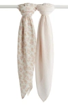 Nordstrom 2-pack Assorted Muslin Swaddles In Pink Backyard Friends Pack