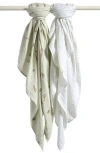 Nordstrom 2-pack Assorted Muslin Swaddles In White