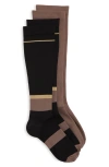 Nordstrom 2-pack Knee High Compression Socks In Brown