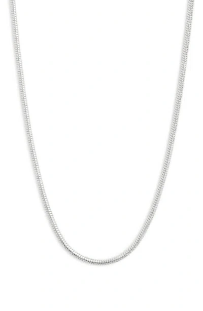 Nordstrom 20-inch Round Snake Chain Necklace In Silver