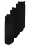 Nordstrom 3-pack Assorted Sheer Ankle Socks In Black