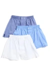 Nordstrom 3-pack Classic Fit Boxers In Blue/blue/white