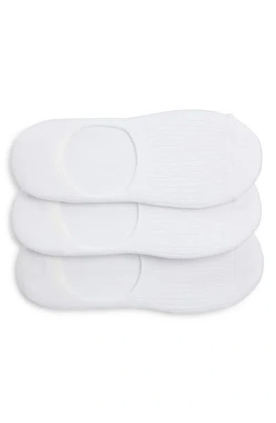 Nordstrom 3-pack Cotton Blend No-show Liner Socks In White