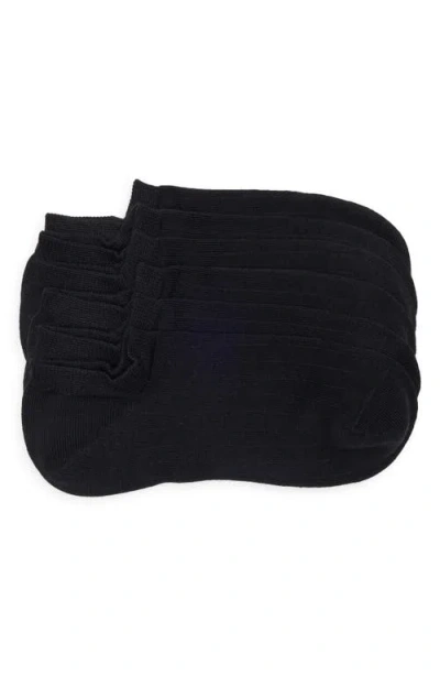 Nordstrom 3-pack Rib No-show Socks In Black