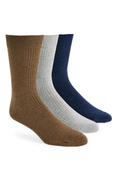 Nordstrom 3-pack Ribbed Crew Socks In Multi